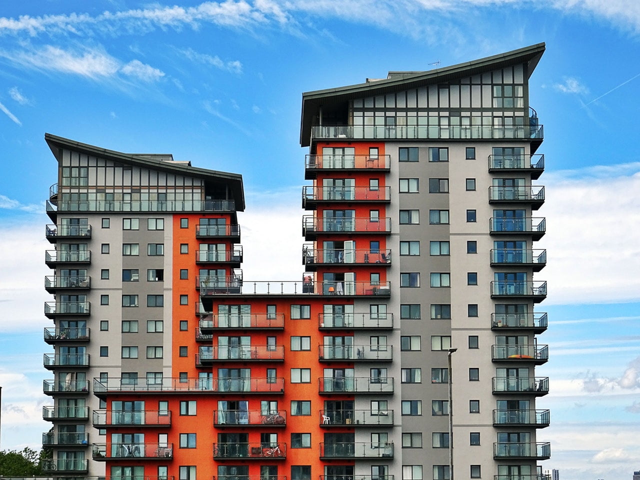 a group of tall buildings