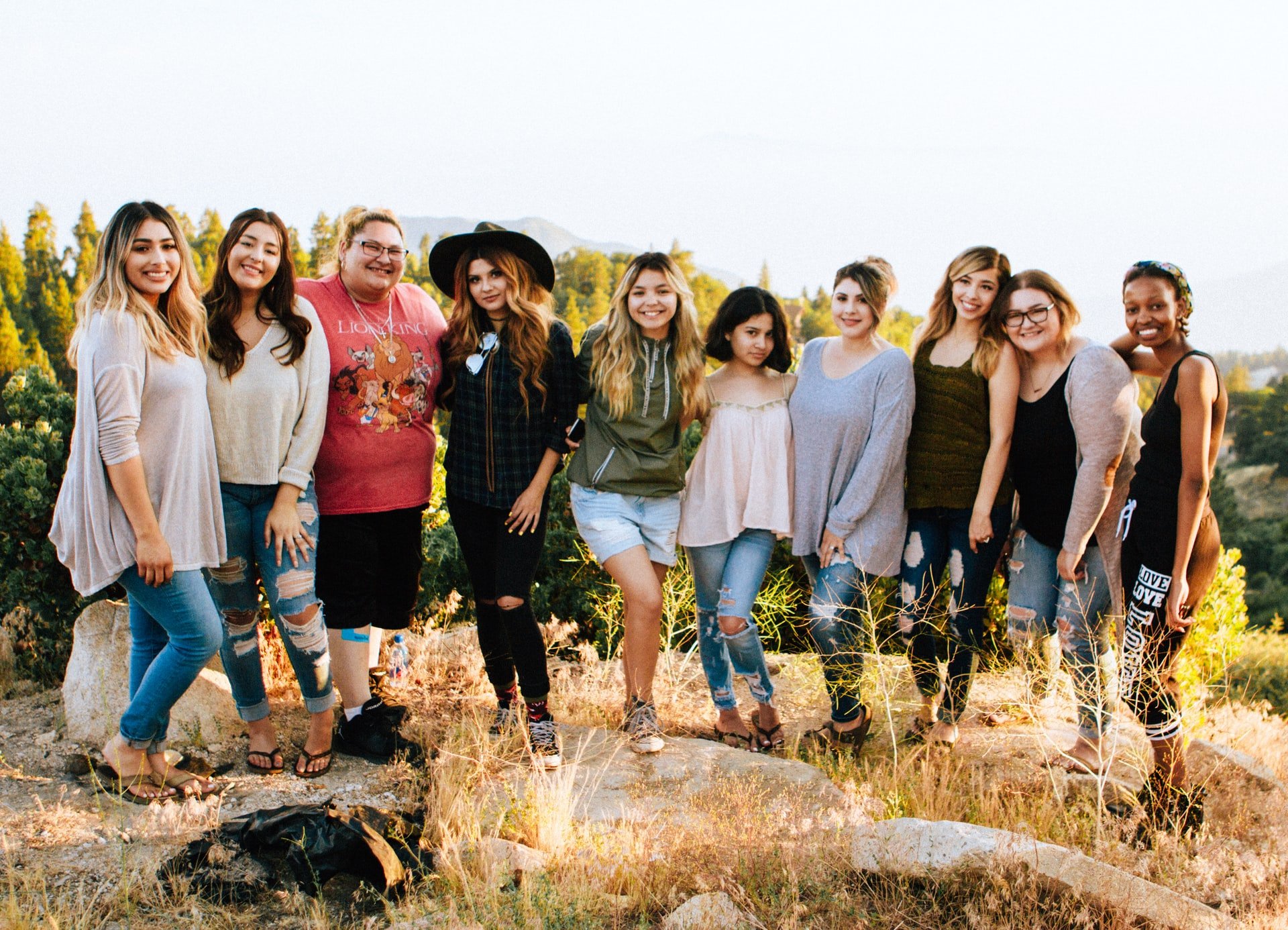 a group of people posing for a photo
