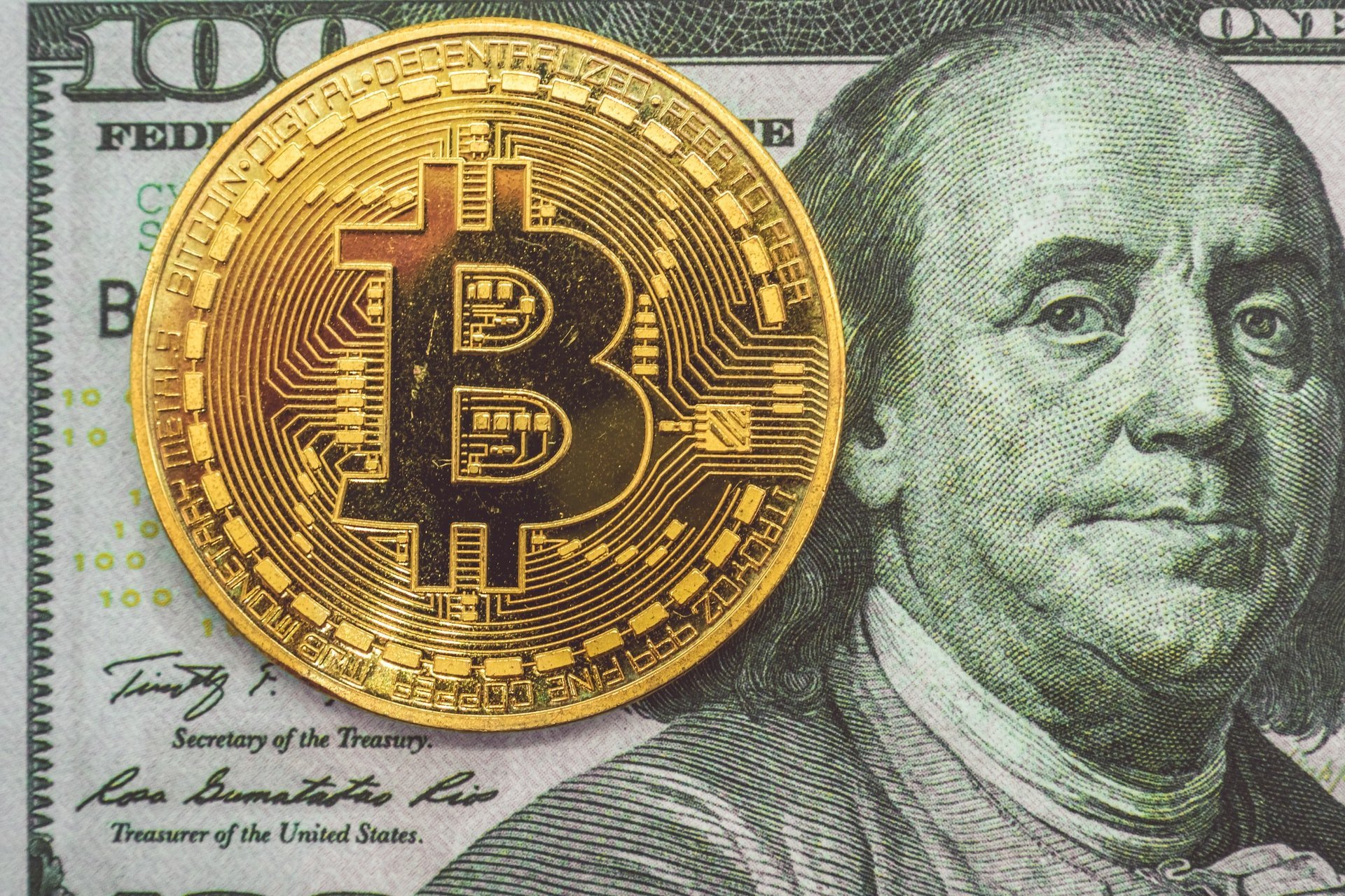a close-up of a dollar bill